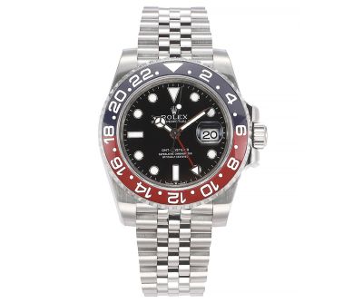 ROLEX GMT-Master II Pepsi Bezel Series 904L Steel 3186 Movement Watch